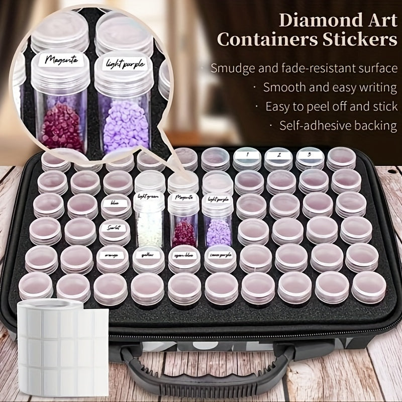 Waterproof Self-Adhesive Paper Labels for Diamond Painting, Organizing Supplies