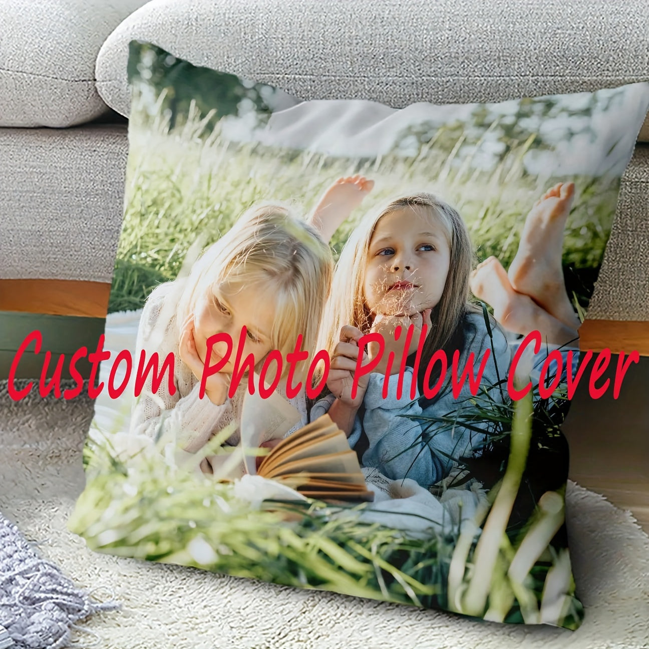 Personalized Photo Pillow Cover for Mother's Day Father's Day Thanksgiving Teacher Appreciation Polyester Single-Sided Print