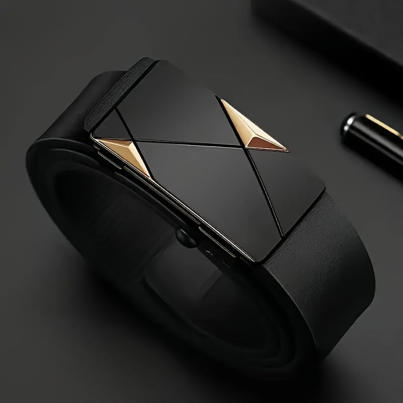 Men's Automatic PU Leather Belt for Casual and Formal Wear