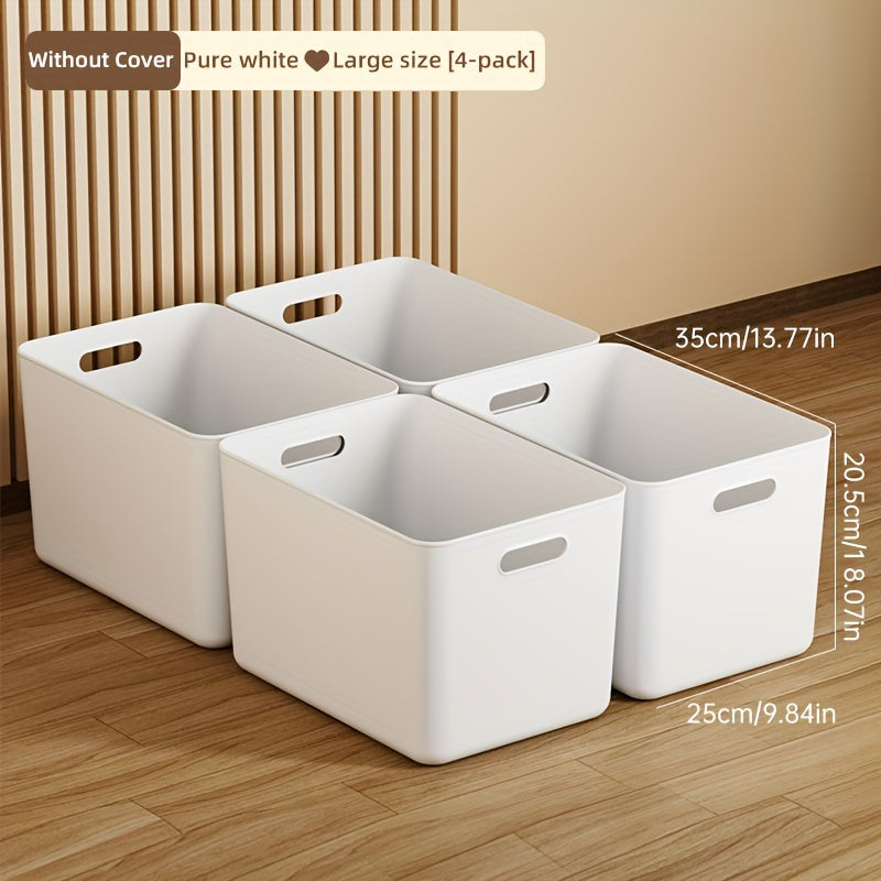 Large Capacity Plastic Storage Bins Set for Kitchen Closet Organization