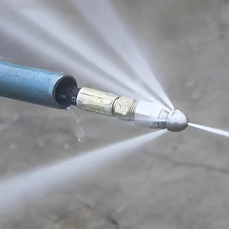 Set of 2 Stainless Steel Drainage Nozzles with Porous Design and 1/4 Inch Quick Plugs