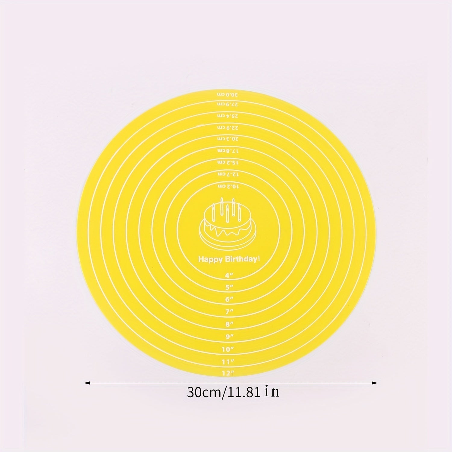 Silicone Baking Mat with Measurements for Cake Turntable Stand Non-Stick Heat Resistant