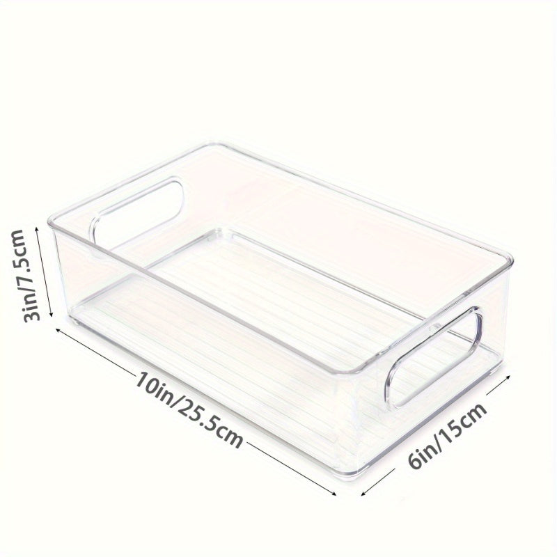 6-Piece Clear Plastic Fridge Organizer Set for Food Storage in Refrigerator Freezer and Pantry
