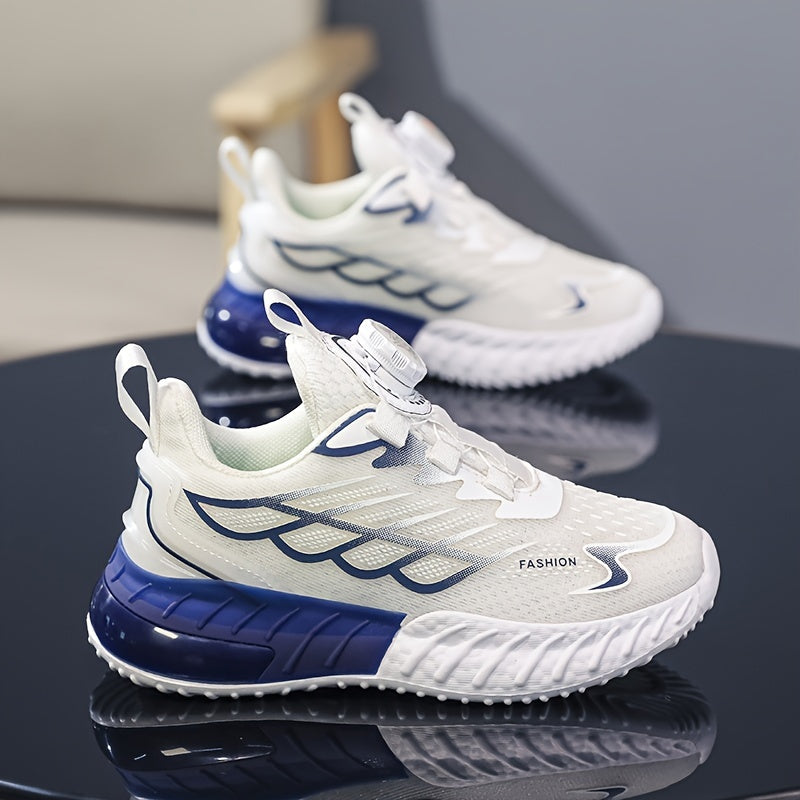 Детские дышащие кроссовки из ткани с регулируемым пряжкой для мальчиков и девочек, повседневные спортивные туфли