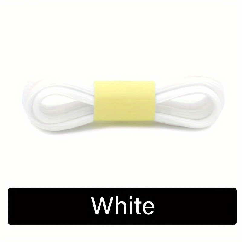 Unisex Polyester-Spandex Oval Shoelaces Solid Color Rainbow Accents