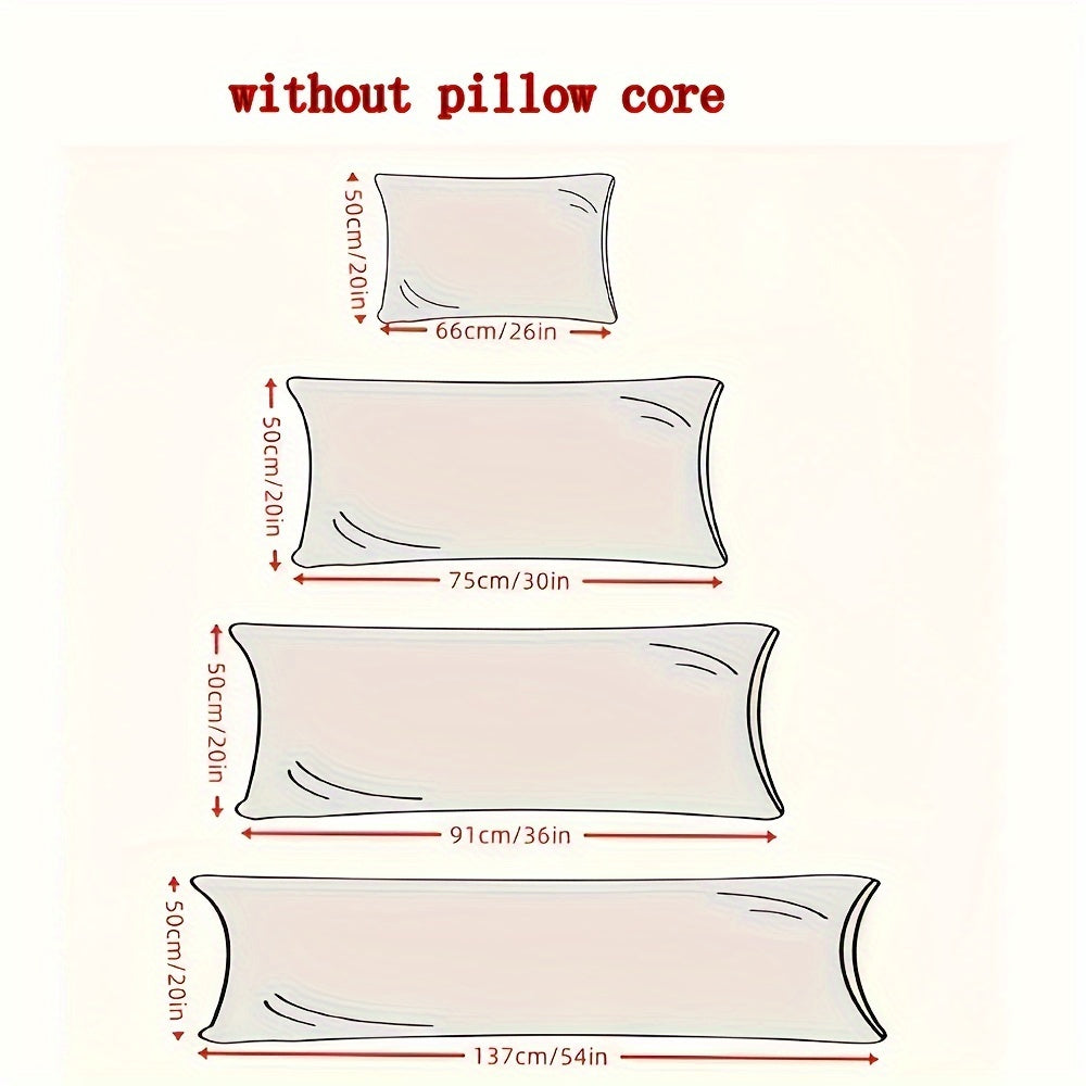 Cozy Long Pillowcase All-Season Polyester Envelope Closure for Home Decor