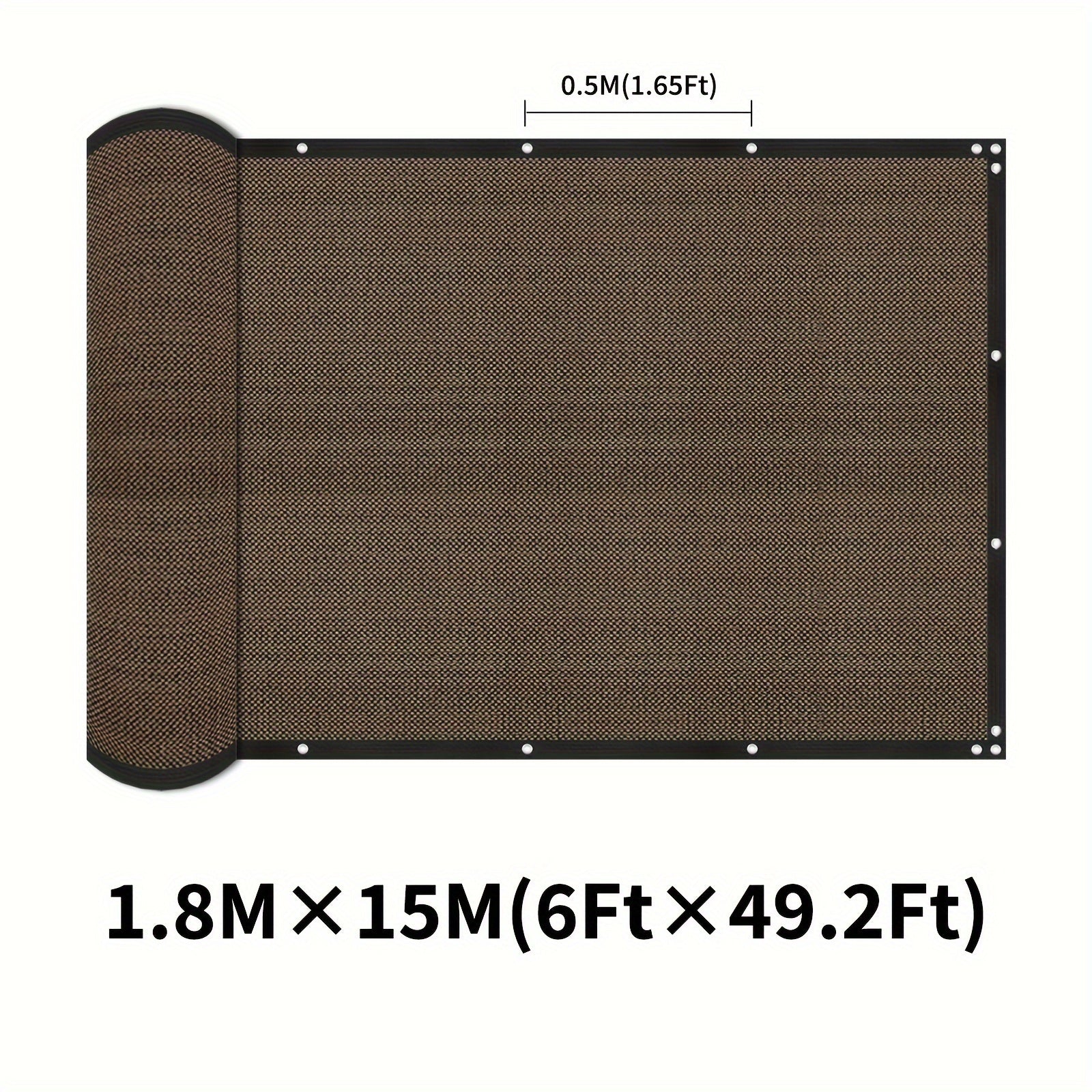 6-Foot Heavy Duty Privacy Fence Screen for Garden UV Protection Windproof Brown