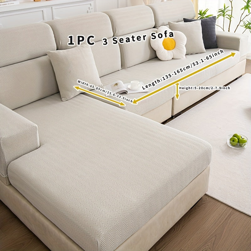 All-Season Solid Color Sofa Cover for Pets and Scratches Protection