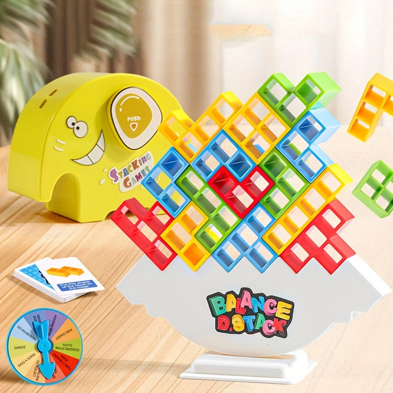 Educational Toy Balance Blocks and Puzzle Stack Toys for Concentration and Tower Building for Ages 3 and Up