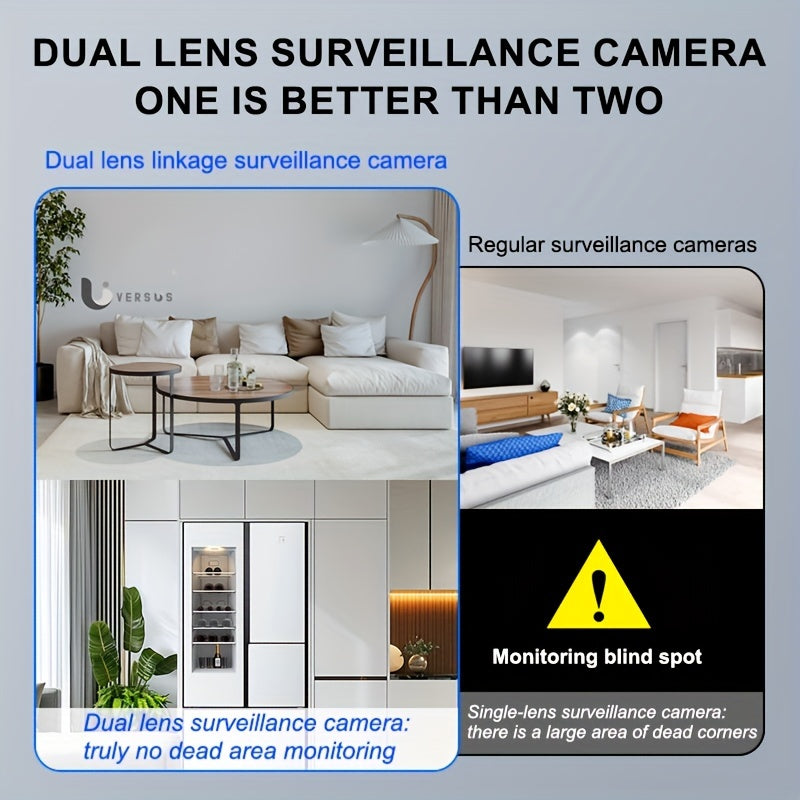 беспроводная 355° HD камера для домашней безопасности с 720p видео, Wi-Fi, удалённое наблюдение