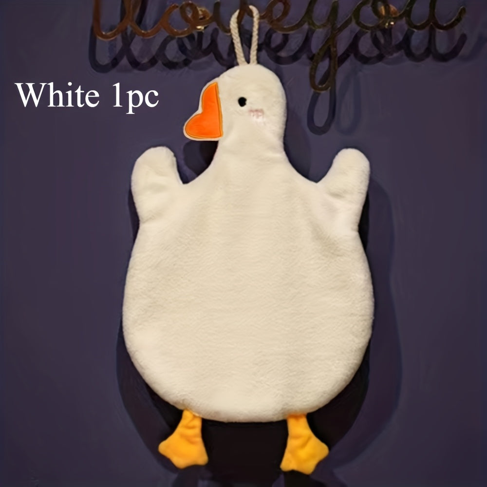 Cartoon Duck Hand Towel Kitchen Dish Towel Absorbent Quick-Dry Durable Stylish