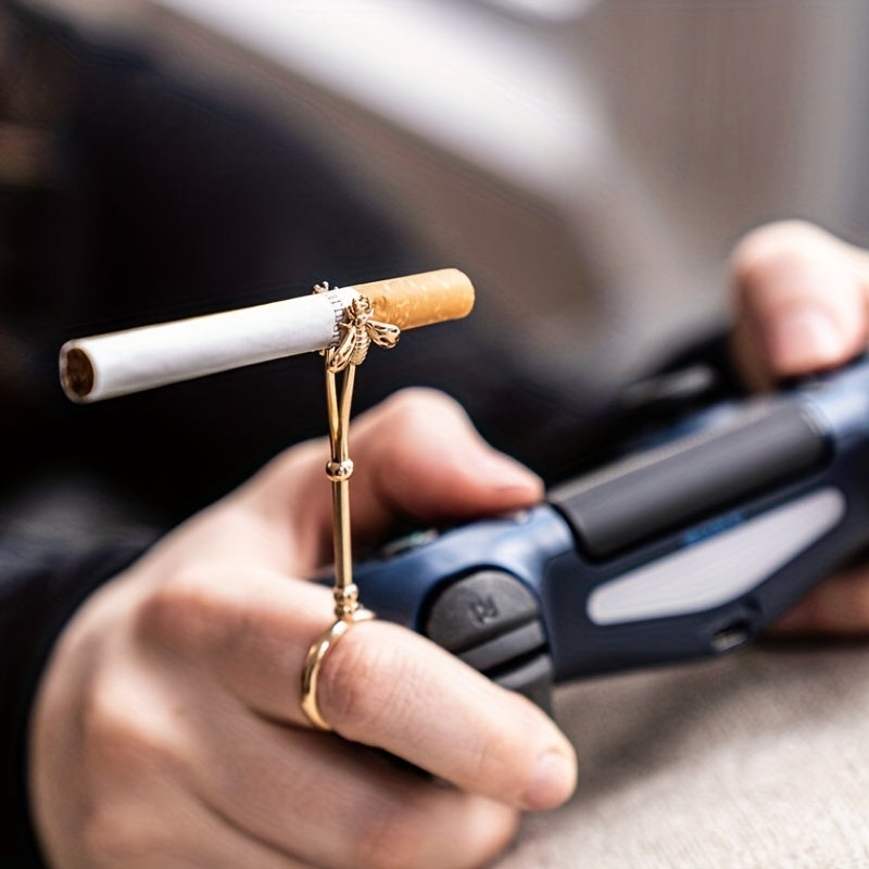 Unisex kumush sigareta tutqich halqasi zamonaviy chekish aksessuari sovgʻa