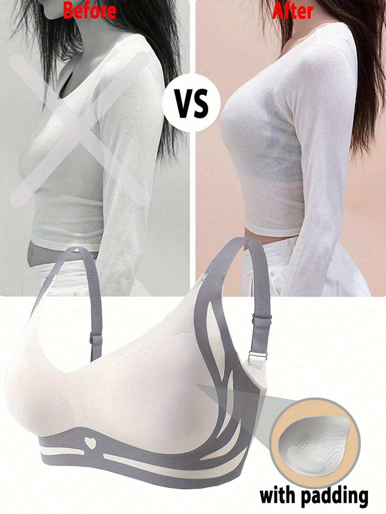 Women's Lace Wireless Bra Set Full Coverage Plus Size Comfortable