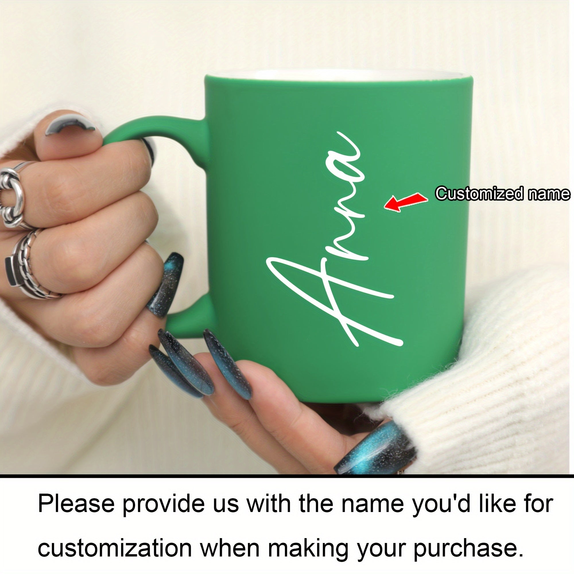 11oz Personalized Ceramic Coffee Mug Dishwasher Safe Microwave Safe Gift for Birthdays and Valentine's Day