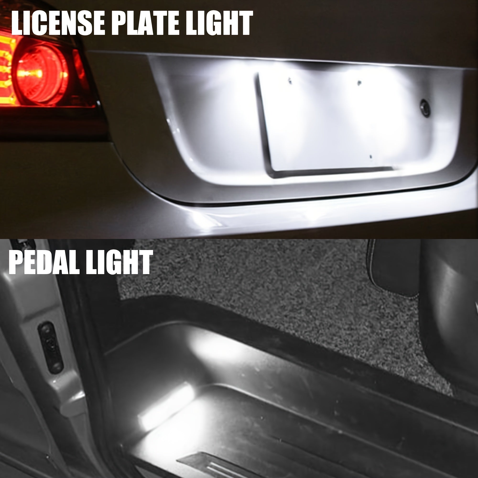 12V-24V Avtomobil raqam belgilari uchun chiroq 6LED 2-to'plam, avtomobillar, yuk mashinalari, avtoulovlar uchun