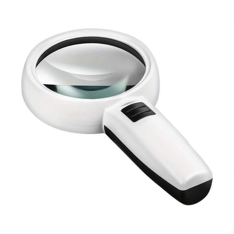 Handheld Magnifying Glass with 30X and 45X Lenses LED Light Pocket Size for Jewelry Reading