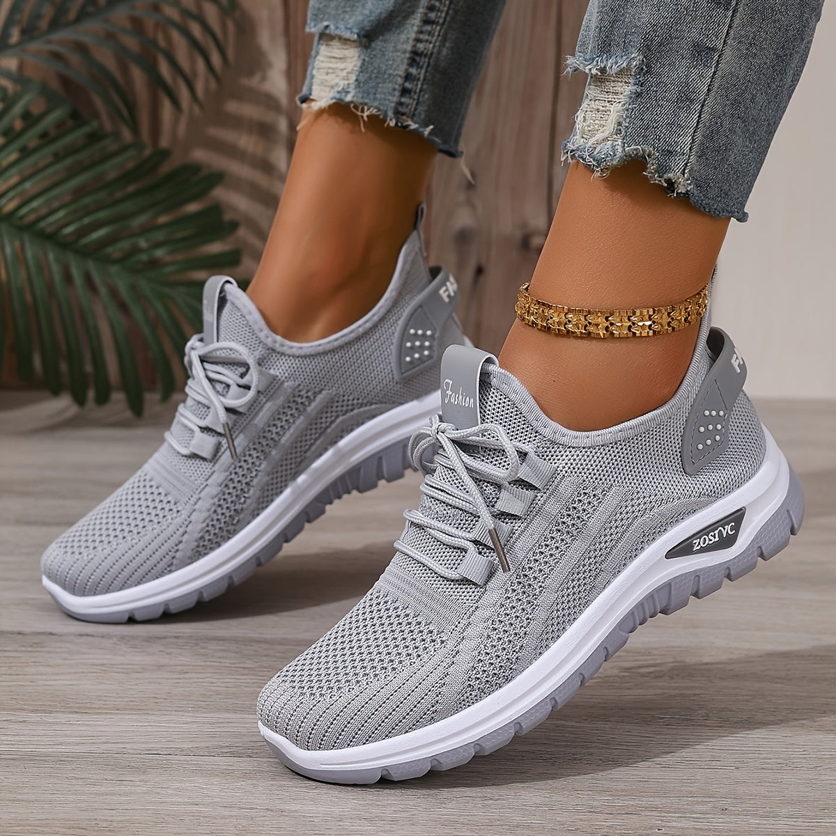 Women's Mesh Casual Slip-On Sneakers White Black Summer Beach Walking