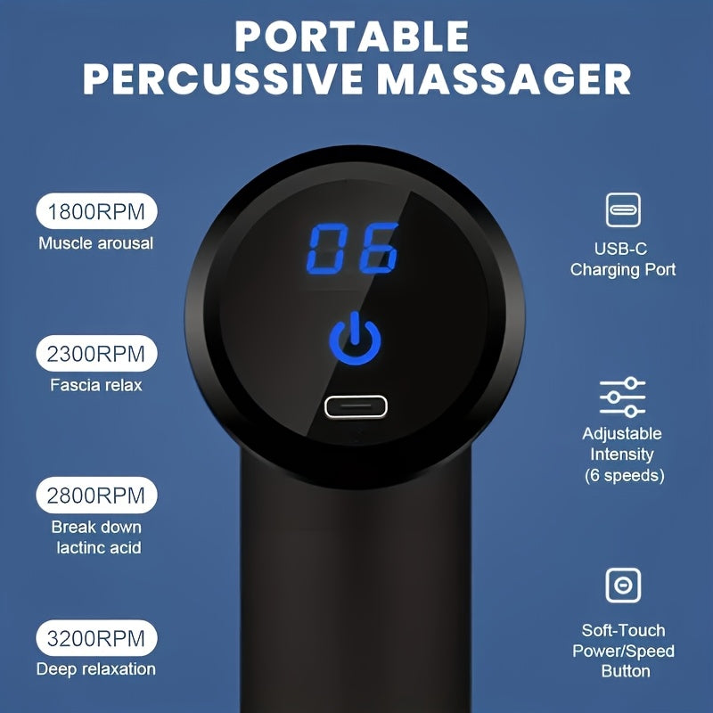 Deep Tissue Massager with LCD Screen Rechargeable Lithium Battery Gift for Father's Day or Mother's Day