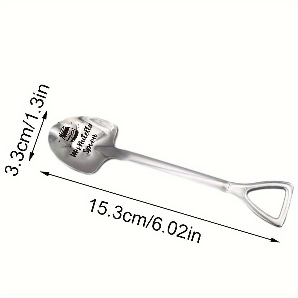 Stainless Steel Nutella-Themed Spoon for Coffee Tea Dessert Gift