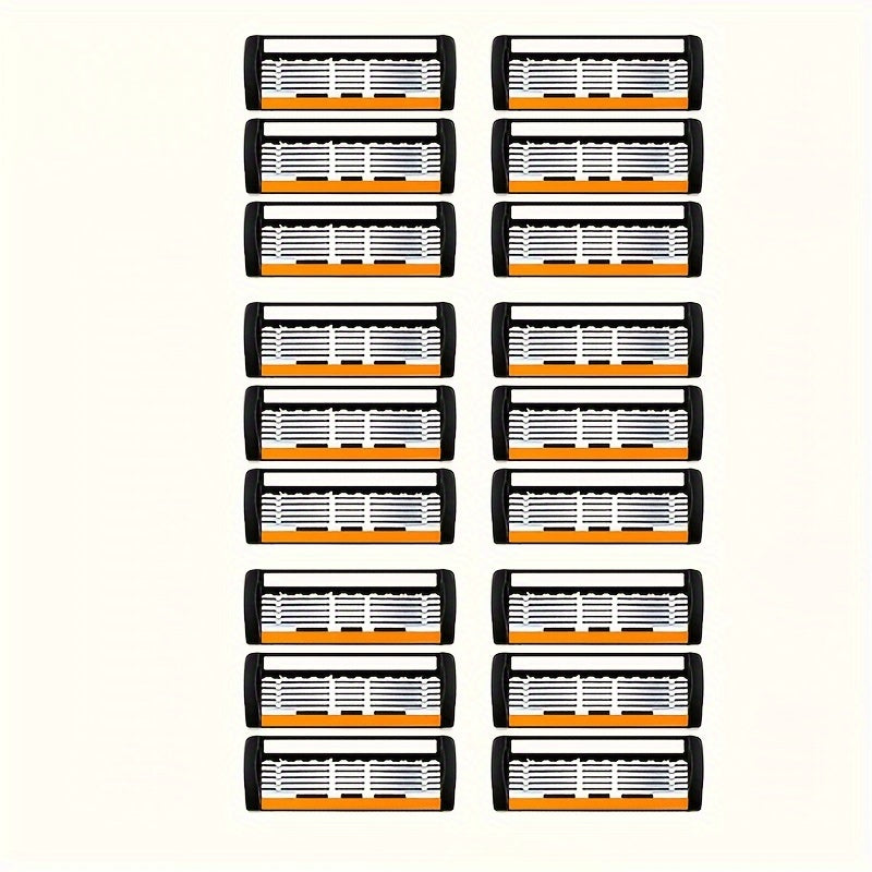 Men's Safety Razor Set with Non-Slip Metal Handle and Sharp Blades for Beard and Mustache Grooming