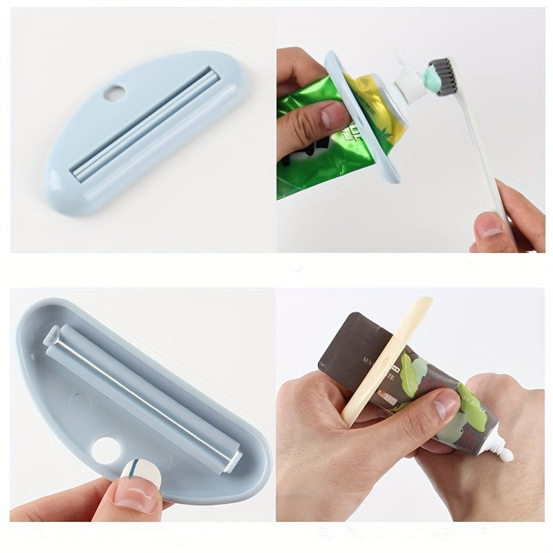 4 Pack Manual Toothpaste Dispensers Lightweight No Power Bathroom Organizer