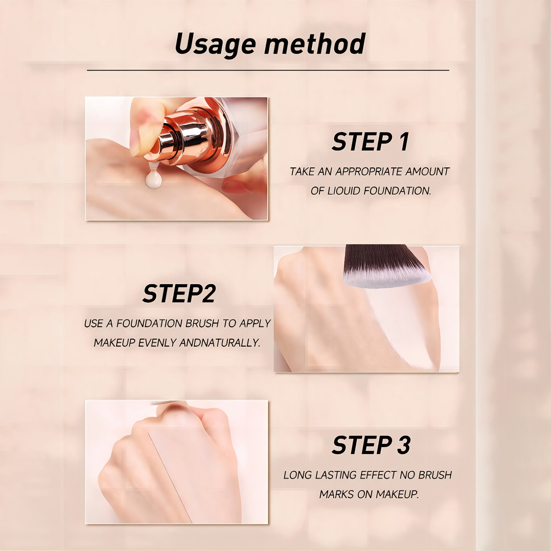 Katta burchakli asosiy cho'tka sintetik, aromatsiz, kontur va aralashtirish uchun