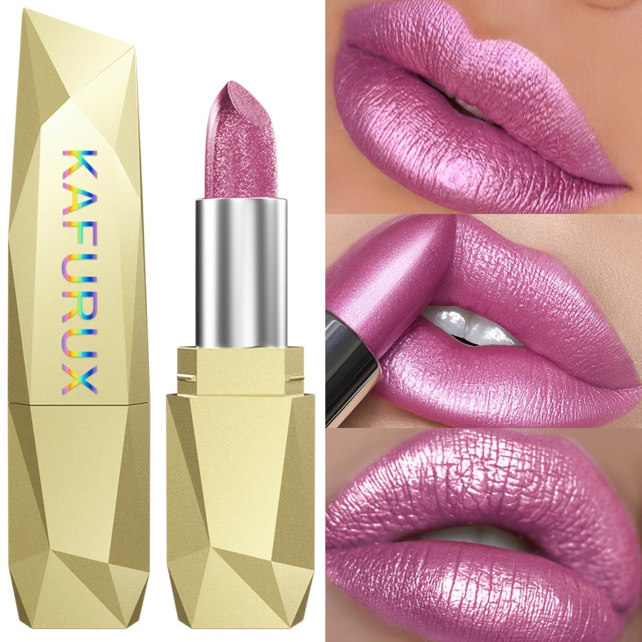 Pintalabios perlescente para mujer, de alta pigmentación, no se desvanece, con gloss hidratante