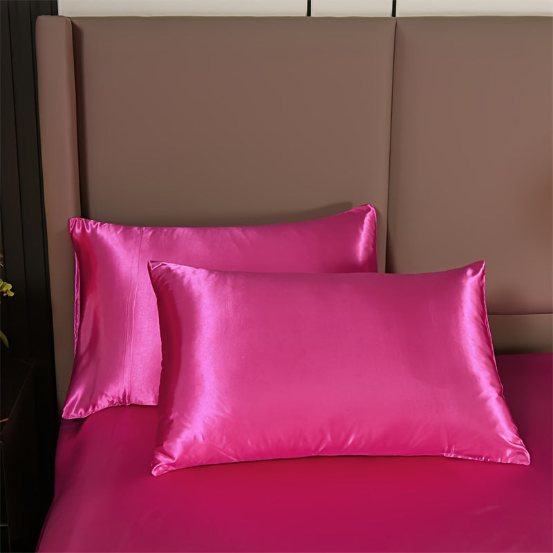 3-Piece Fitted Sheet Set with Pillowcases Polyester Bedding Soft Skin-Friendly