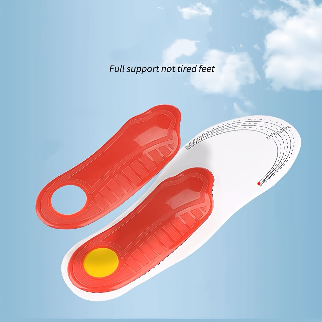 Unisex Shock-Absorbing Running Shoe Insoles for All Sizes and Comfort