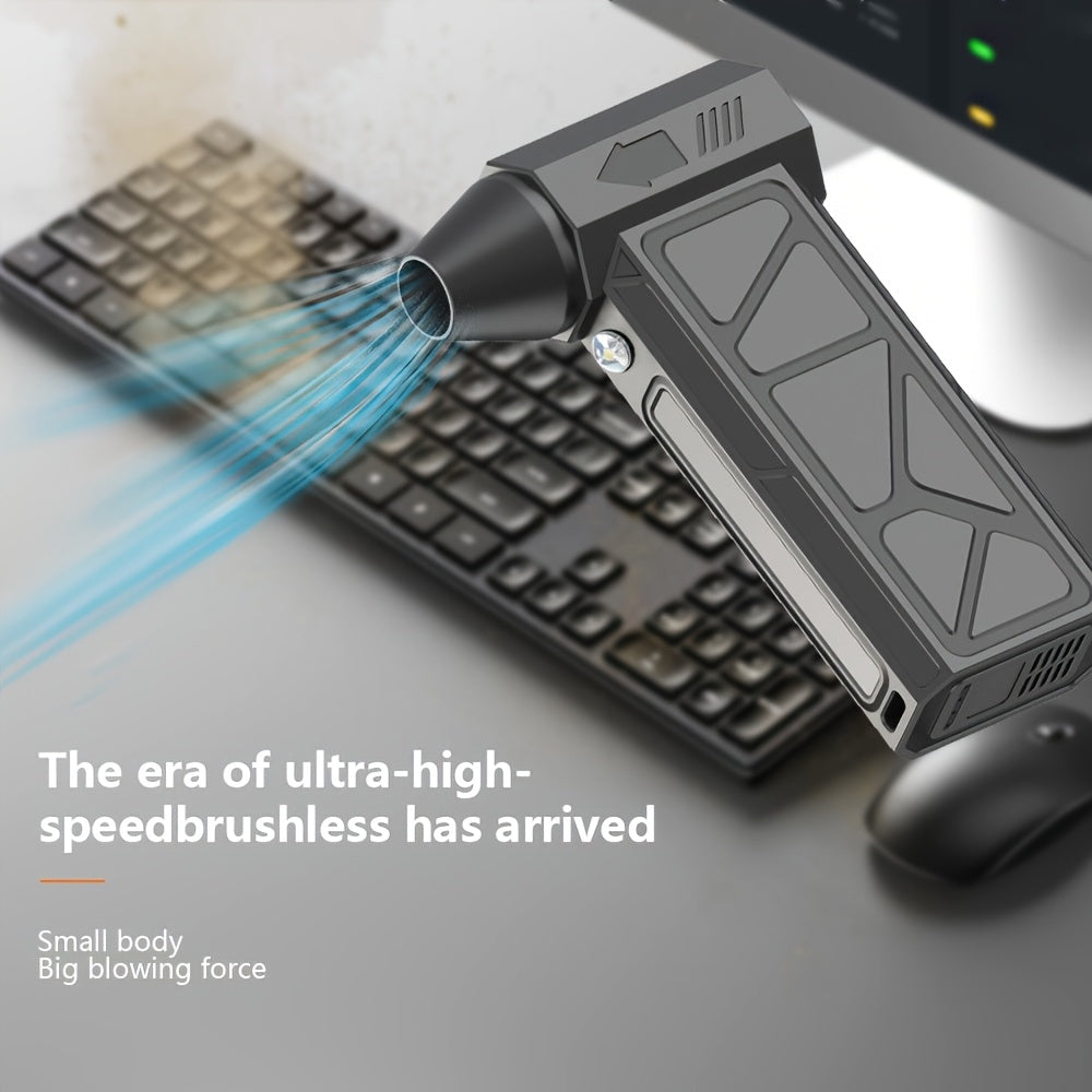 High-Speed Portable Handheld Fan with USB Charging for Camping and Outdoor Use