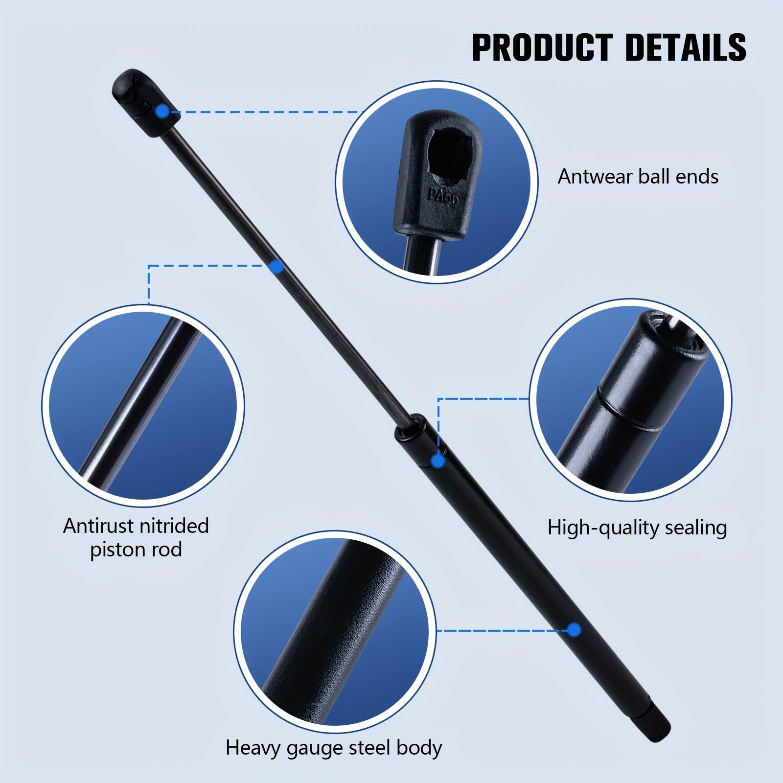 Hydraulic Gas Spring Lift Strut for Camper Shell RV Bed Storage Box