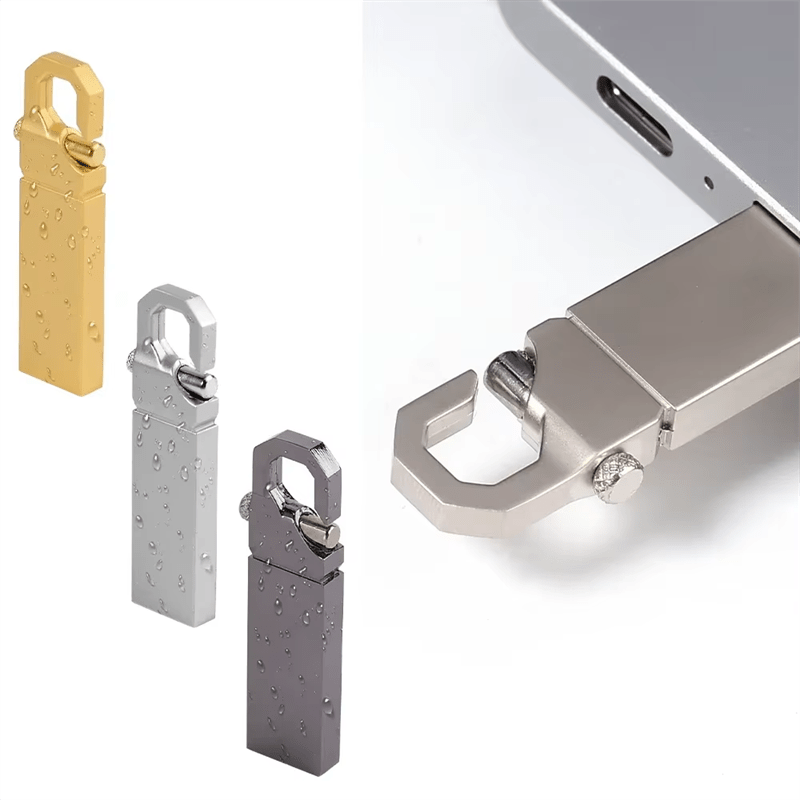 Metal USB Flash Drive 8GB to 110GB Portable Data Storage for Photos Videos and Backup