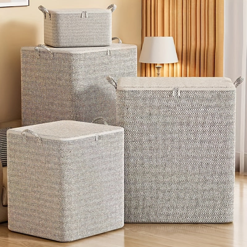 Polyethylene Under-Bed Storage Bins Set of 2 with Handles for Clothes and Quilts