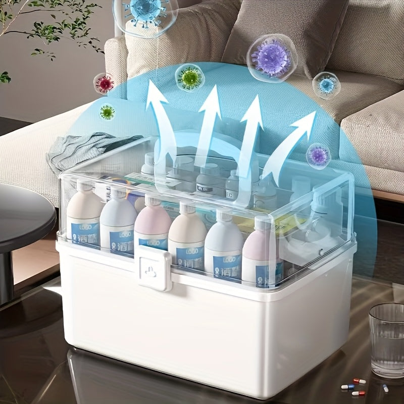 Large Plastic Storage Box with Handles for Cartridges and Bottles