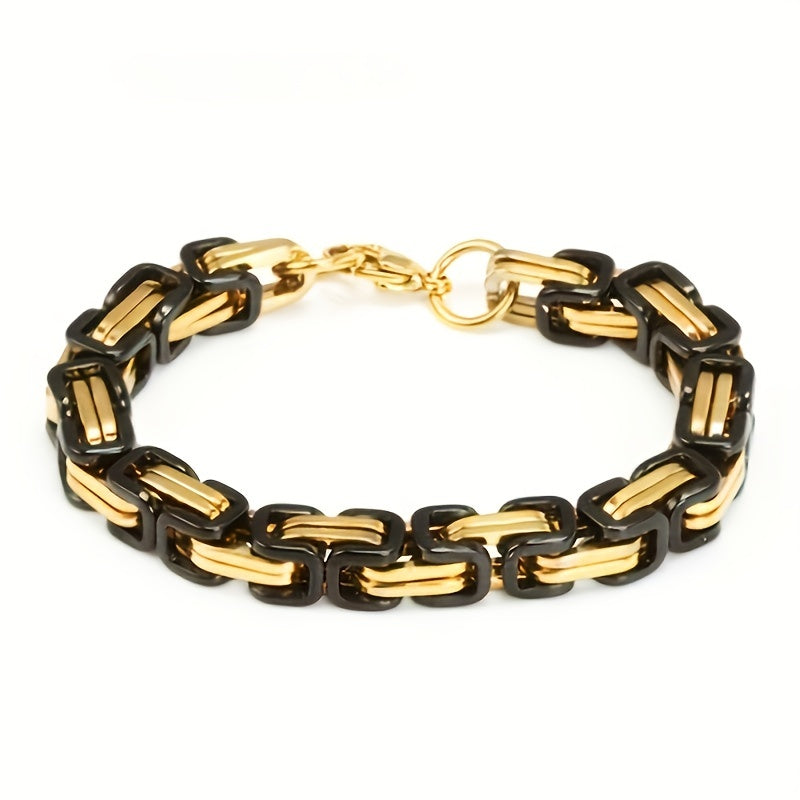 Men's Stainless Steel Chain Bracelet 21cm Hip Hop Jewelry Classic Fashion
