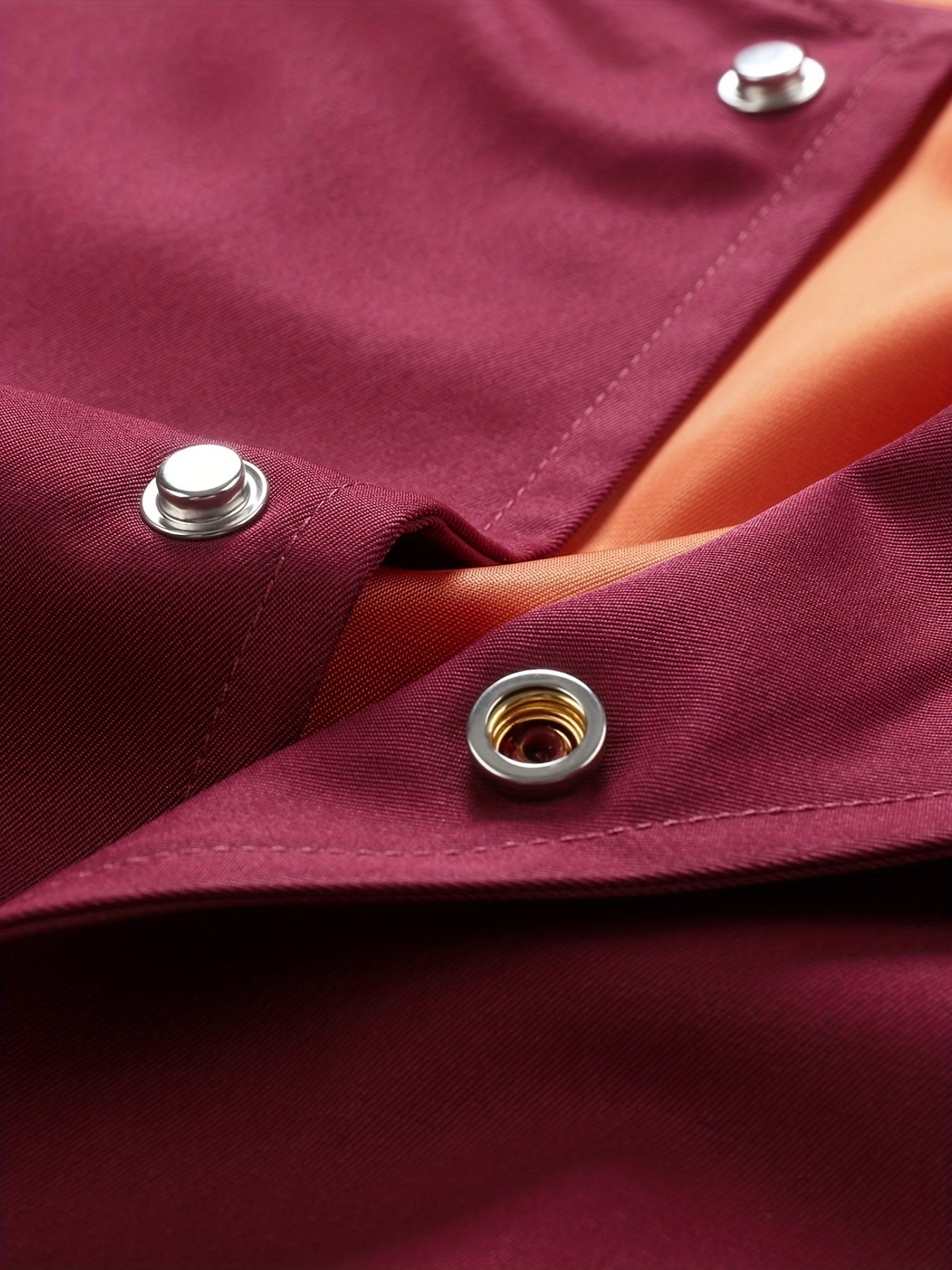 Men's Plus Size Varsity Jacket Lightweight Polyester Preppy Baseball Collar Pockets