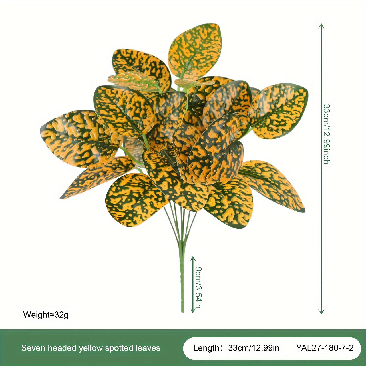 Artificial Plant Faux Bonsai Green Leaf for Indoor Outdoor Decor 1pc