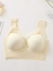 Plus Size Yoga Bra Set Lightweight Removable Cups Stretchable Fabric Purple Pink Blue