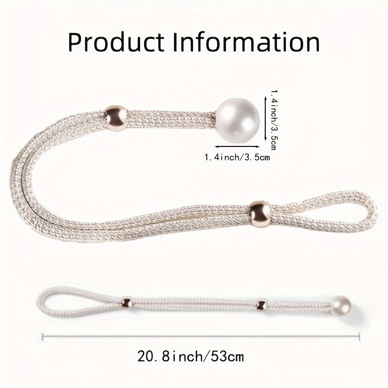 Французские завязки для штор, набор из 2 штук с искусственными жемчужинами, элегантные держатели для драпировок окон, декоративные аксессуары для штор для дома, спальни и офисного декора.