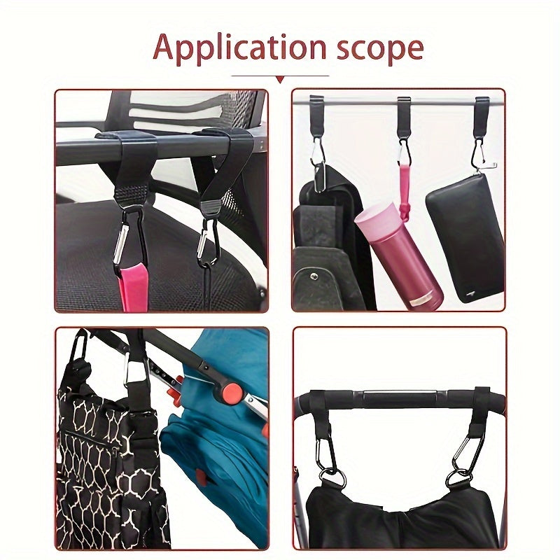 Adjustable Stroller Hooks 2 Pack for Shopping Bags Bicycles Motorcycles