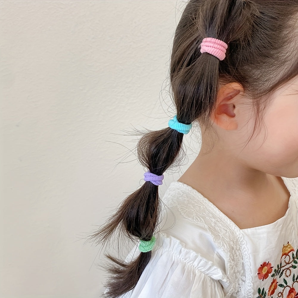 Kichkina qizlar uchun yumshoq elastik soch bog'lamlari, soch taqilishi, bezakli soch aksessuarlari to'plami 20/50 dona