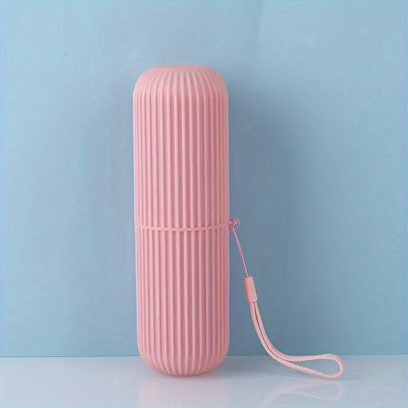 Portable Travel Toothbrush Case with Gargle Cup and Toothpaste Holder
