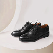 Women's Retro Lace Oxford Shoes Microfiber Cover TPU Sole Comfortable