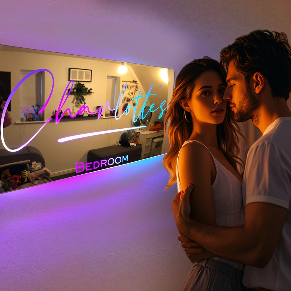 Custom LED Mirror Light for Bedroom Wall Mounted USB Powered Remote Control