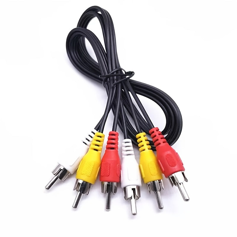 3RCA to 3RCA AV Cable 1.5m All-Copper Video and Audio Connection for TV DVD Set-Top Box