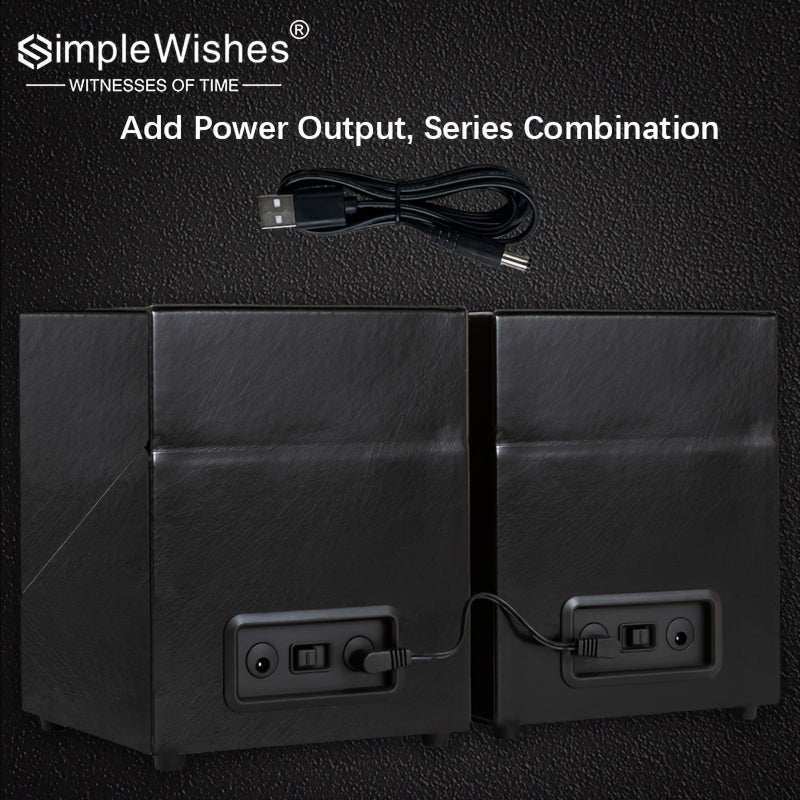 Double Slot Watch Winder with Silent Motor USB Powered for Automatic Watches