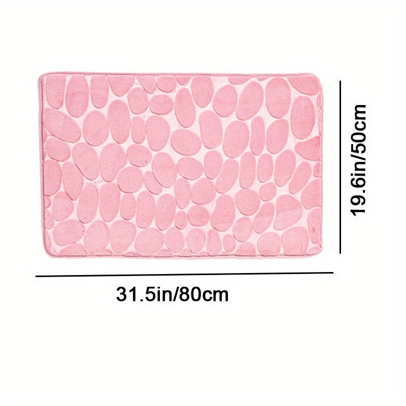 Conjunto de alfombrillas de baño antideslizantes en relieve con espuma viscoelástica, absorbentes y de secado rápido