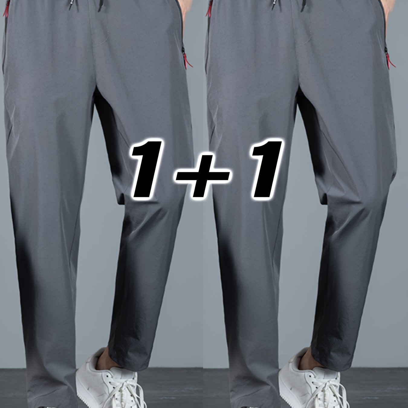 Men's Casual Pants Lightweight Breathable Quick Dry Sports Pants Set of Two
