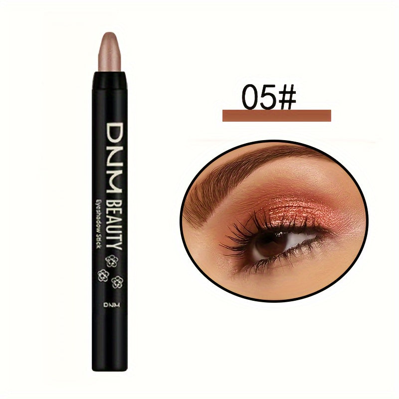 Women Waterproof Eye Shadow Stick with Rainbow Shimmer Long-Lasting Brightener