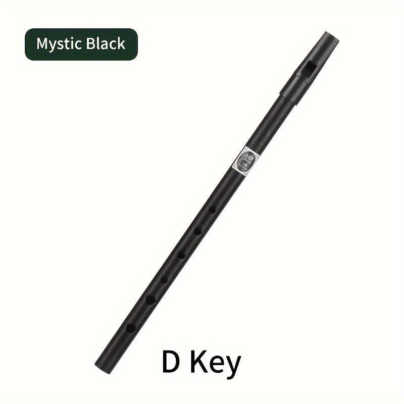 Irish Whistle in C/D Key Aluminum Alloy Lacquered Black or Gold Beginner-Friendly